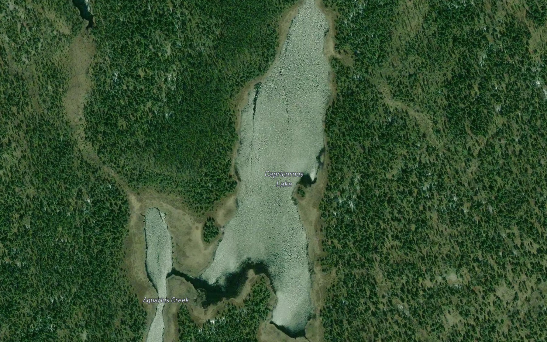 Satellite map of the Capricornus Lake