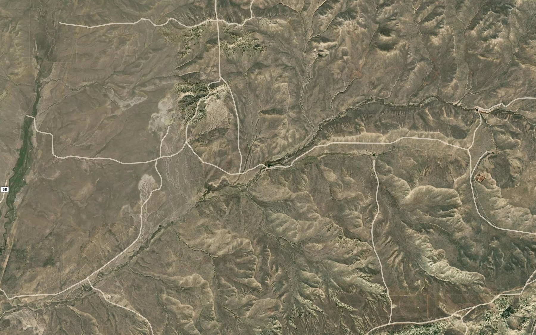 Satellite map of the Mud Spring