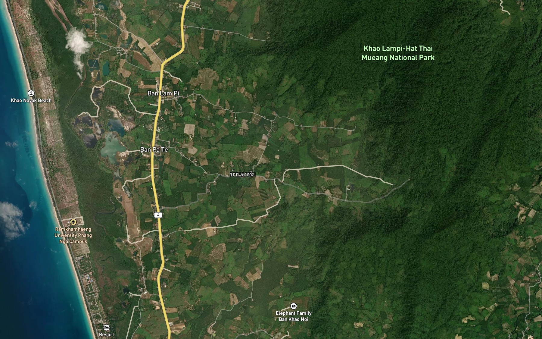 Satellite map of the Khlong Lam Lang