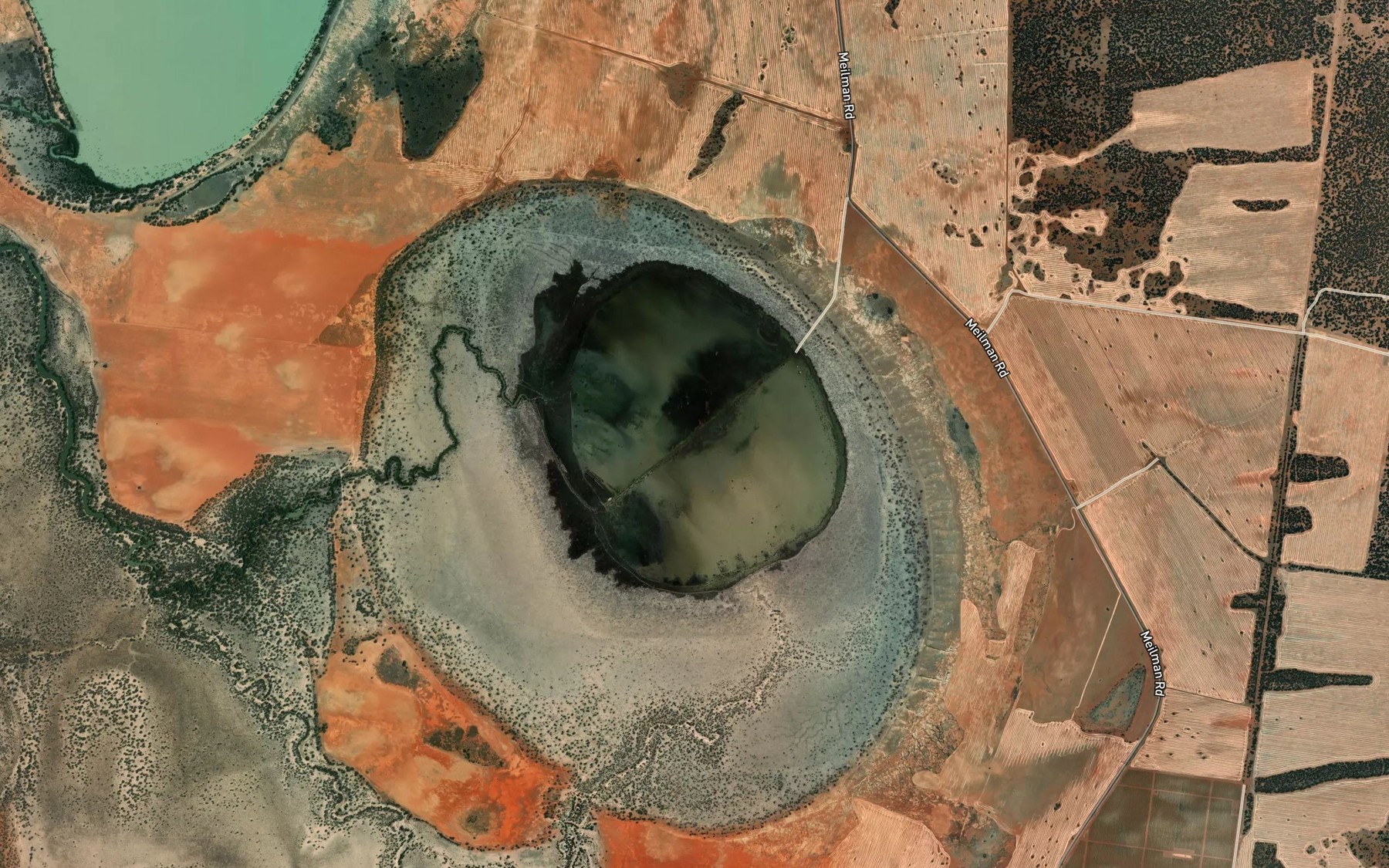 Satellite map of the Lake Caringay
