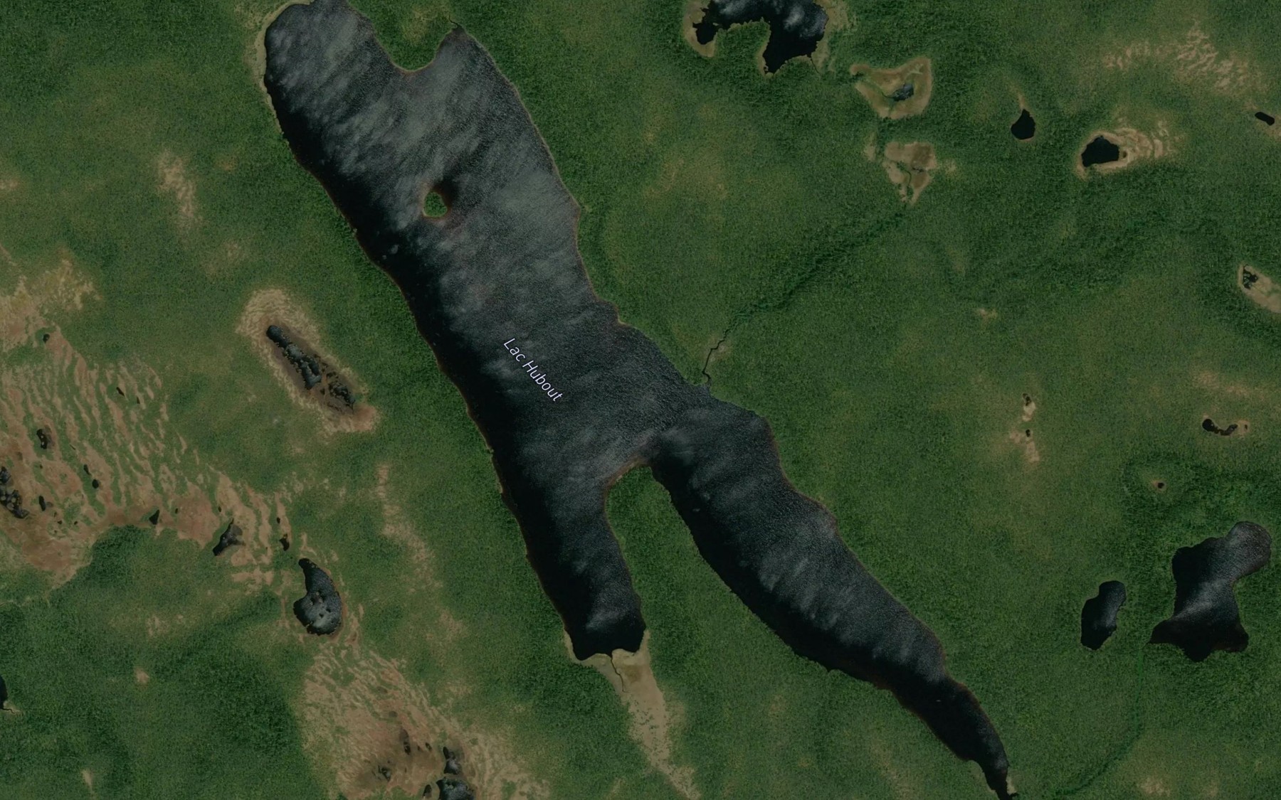 Satellite map of the Lac Hubout