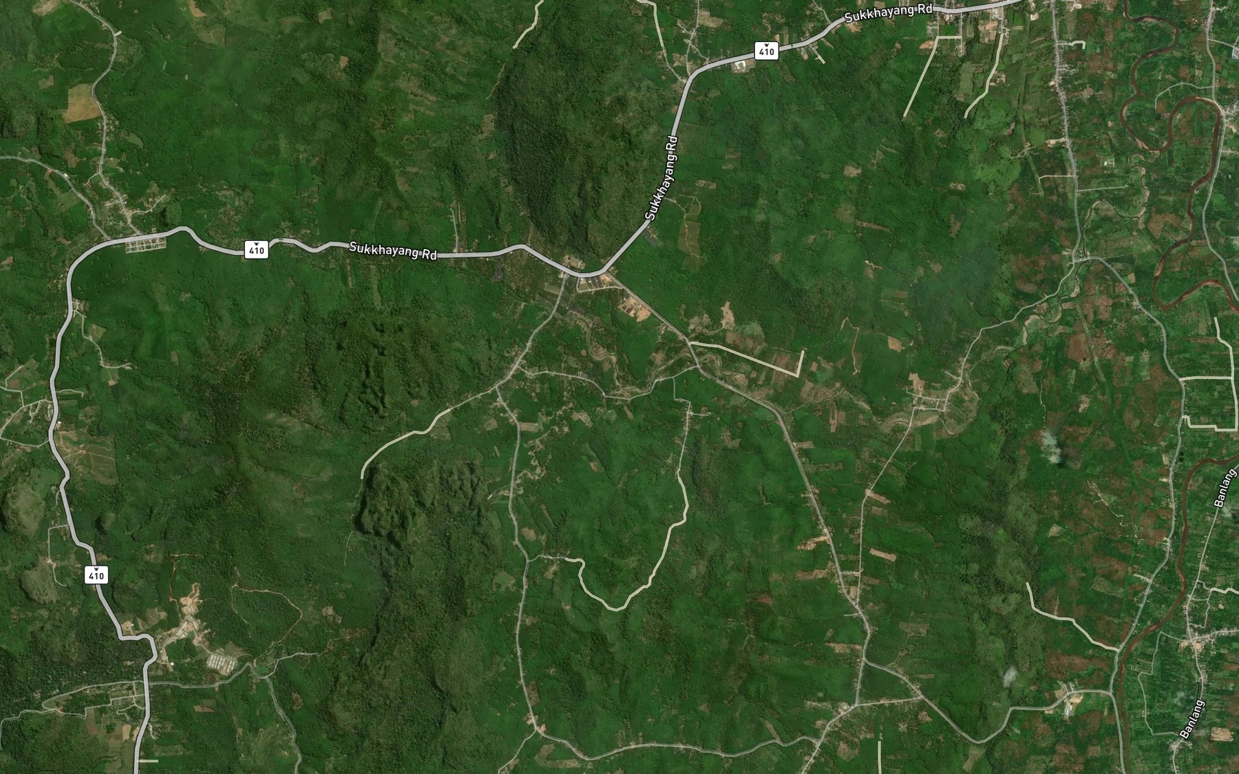 Satellite map of the Khlong Tham Krachaeng