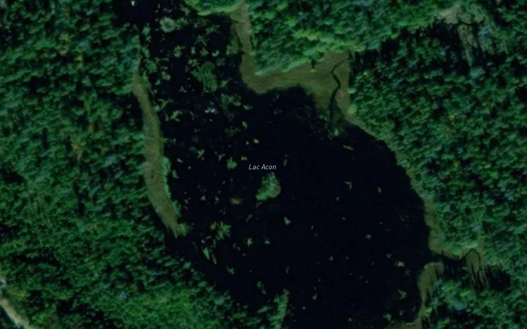 Satellite map of the Lac Acon