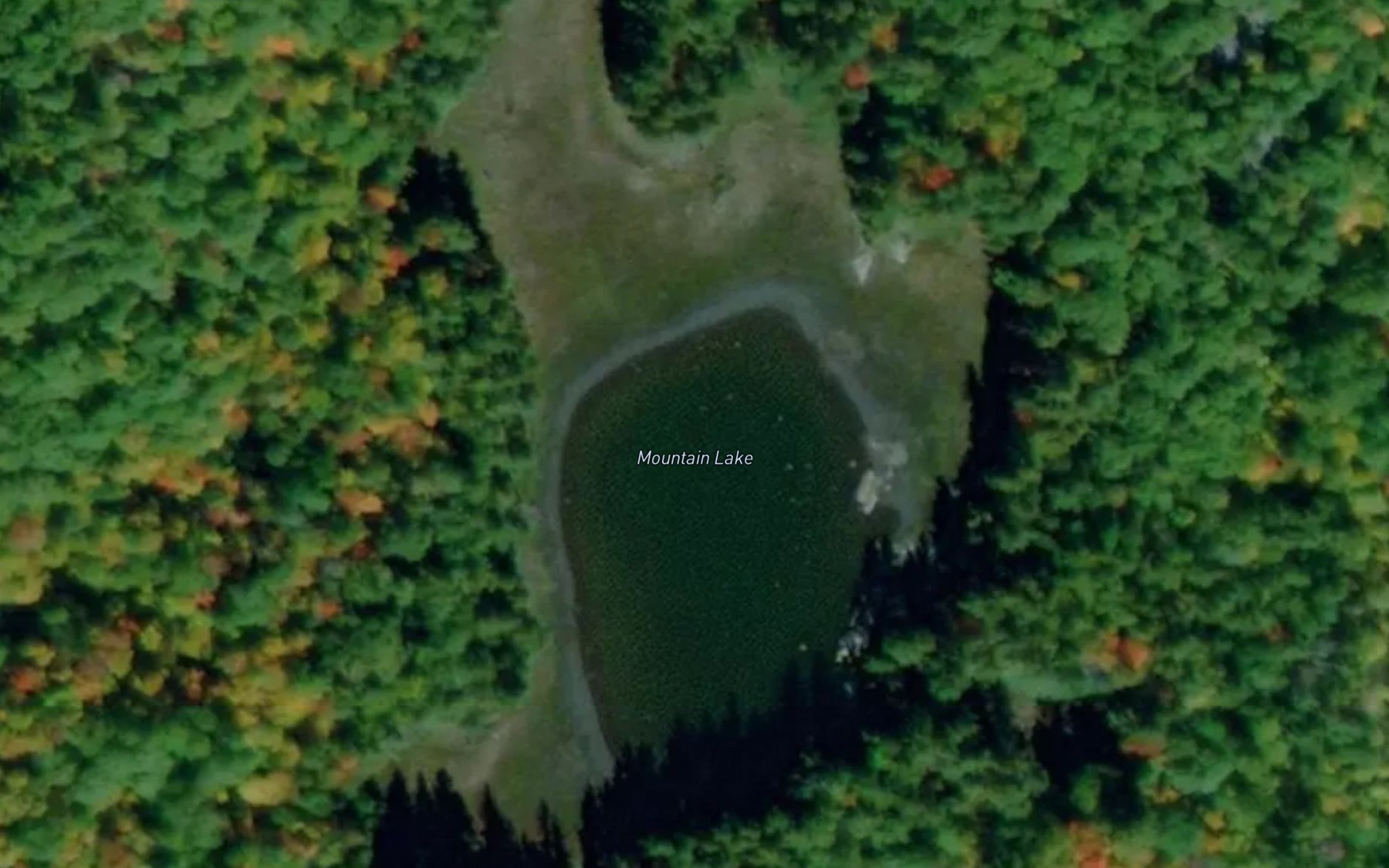 Satellite map of the Mountain Lake