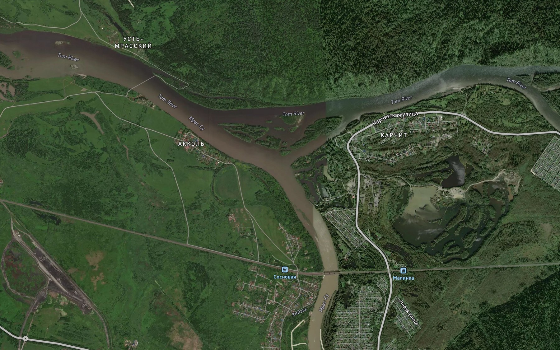 Satellite map of the Mrassu