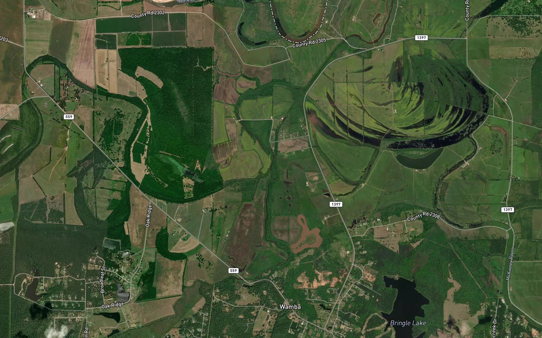 Satellite map of the Barkman Creek