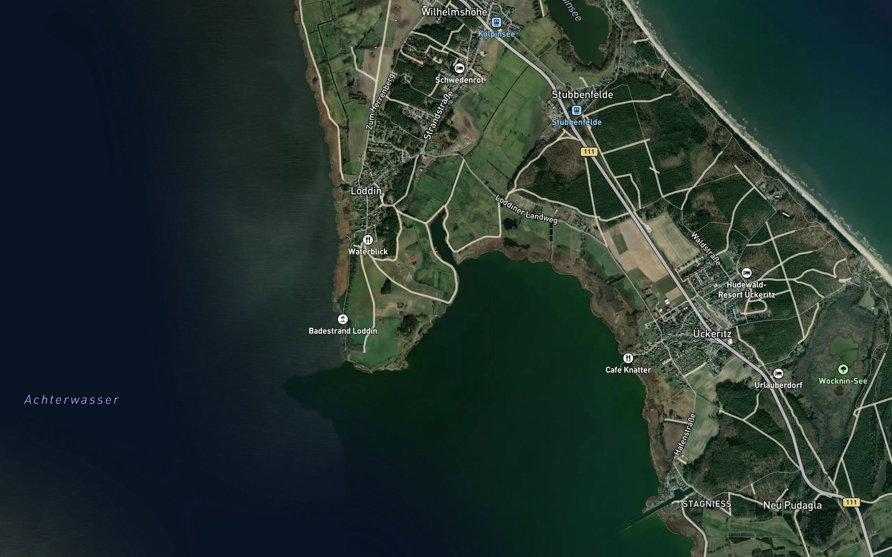 Satellite map of the Die Mell