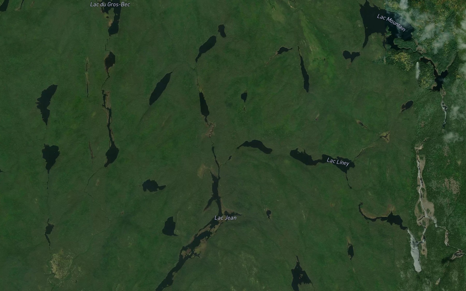 Satellite map of the Lac Bernard