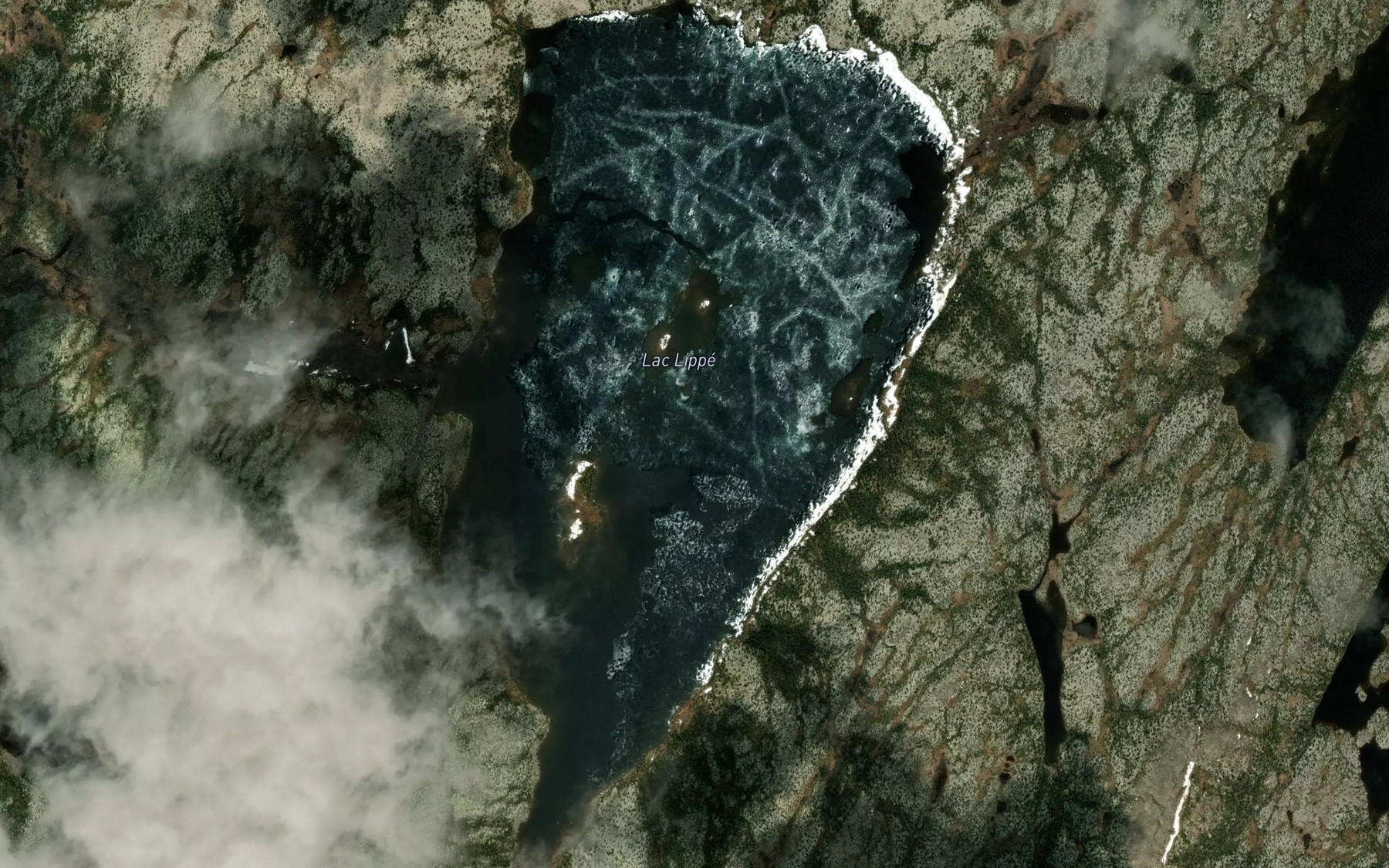 Satellite map of the Lac Lippe