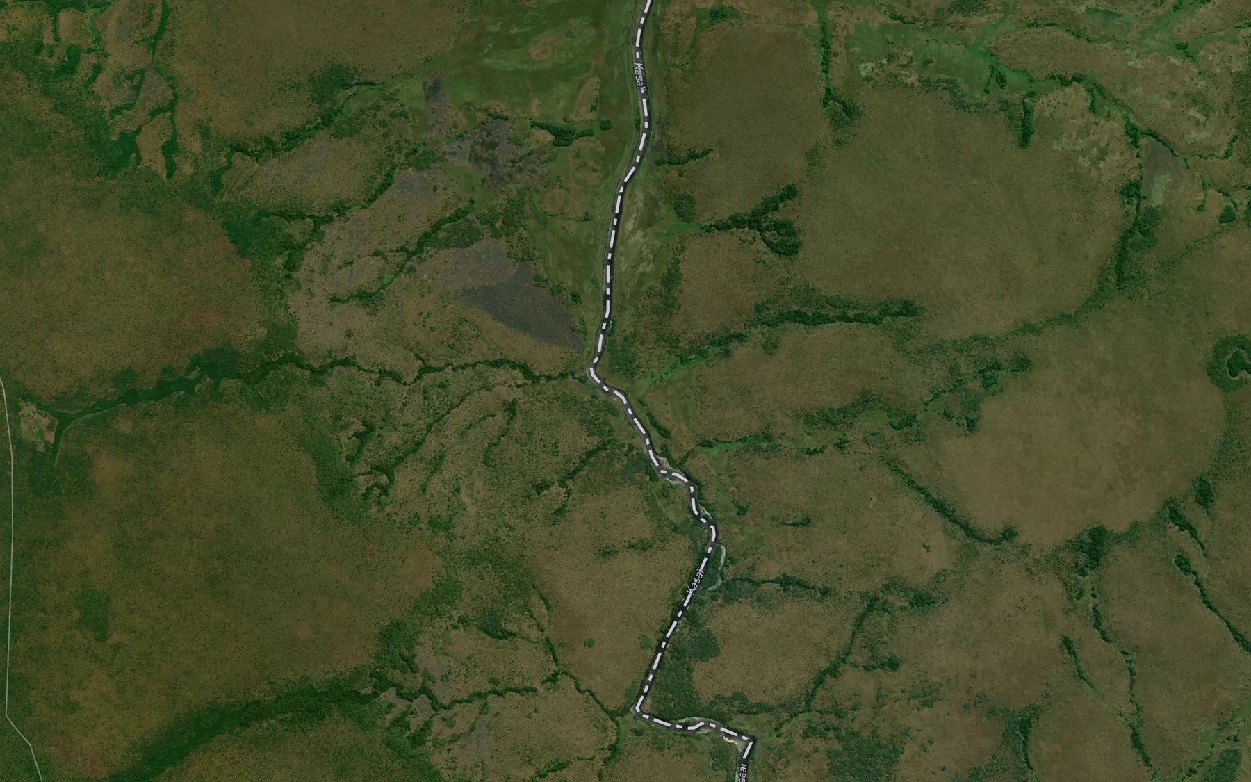 Satellite map of the Kangezi