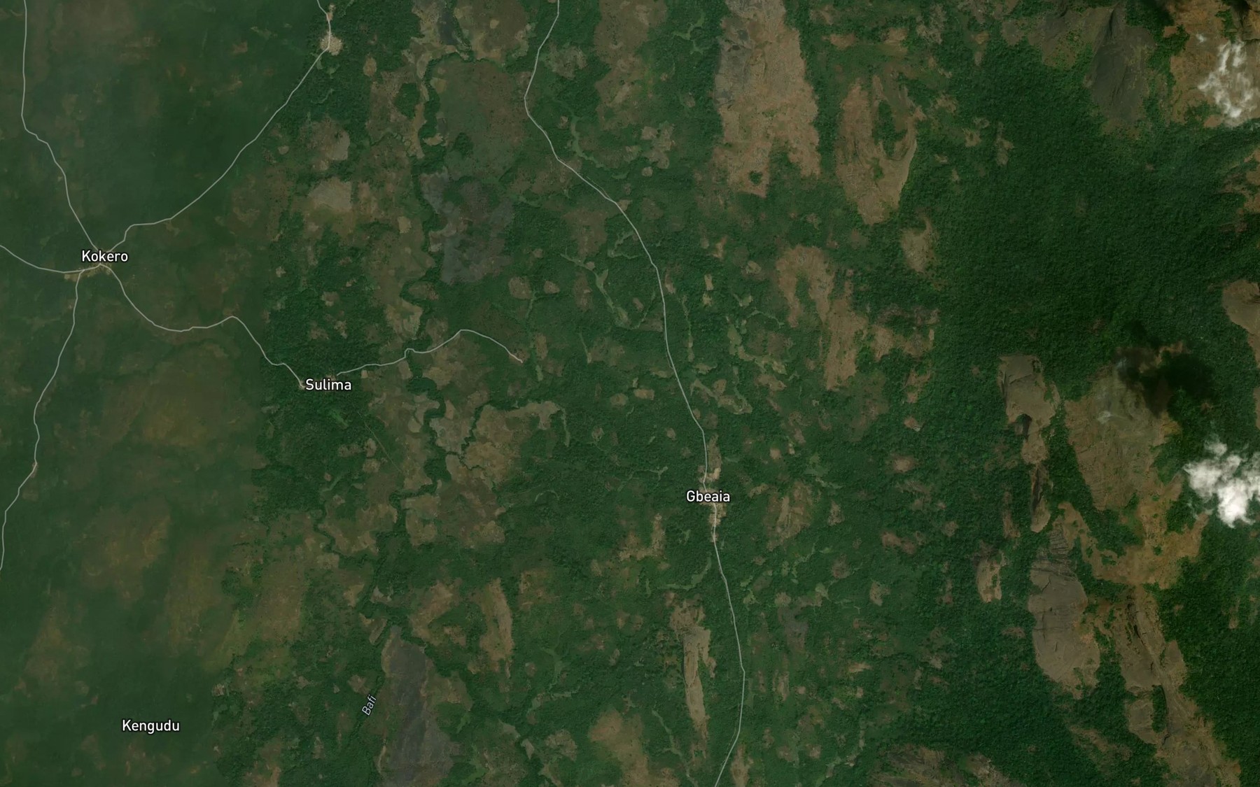 Satellite map of the Dandafi