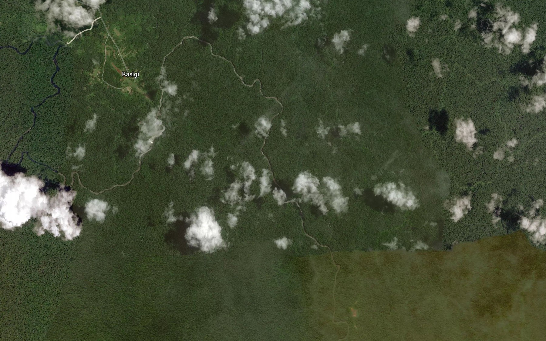 Satellite map of the Wawoi Falls