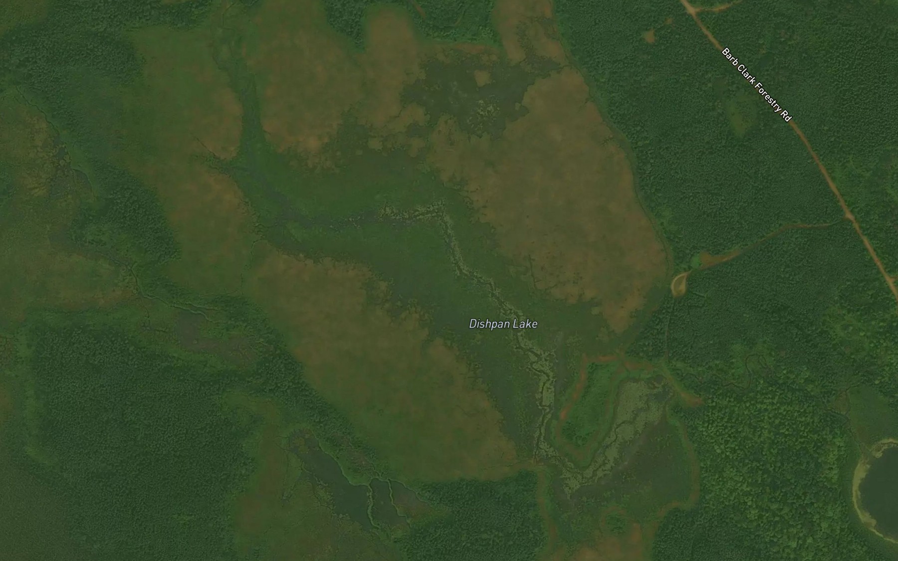 Satellite map of the Dishpan Lake