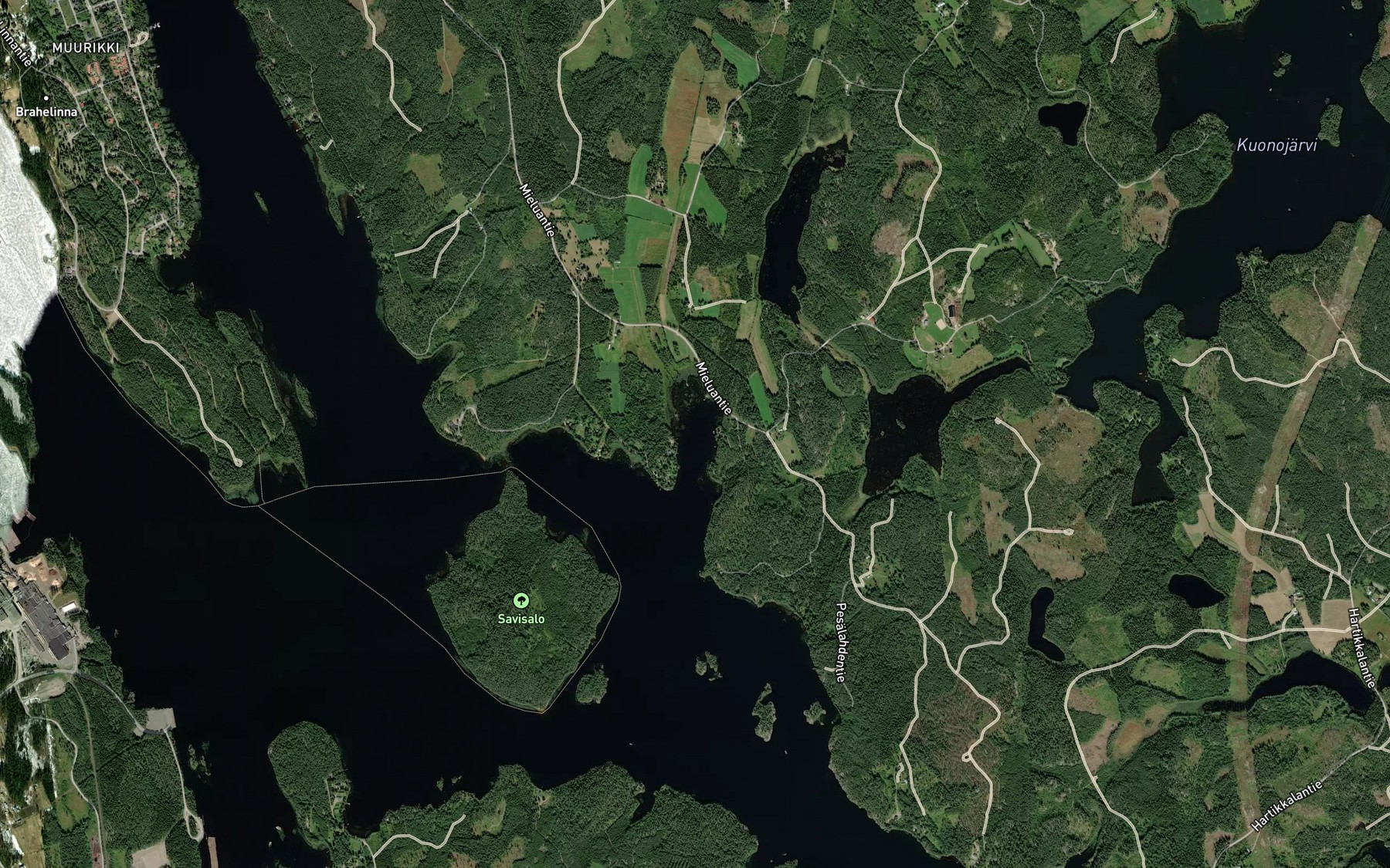 Satellite map of the Mieluanlahti