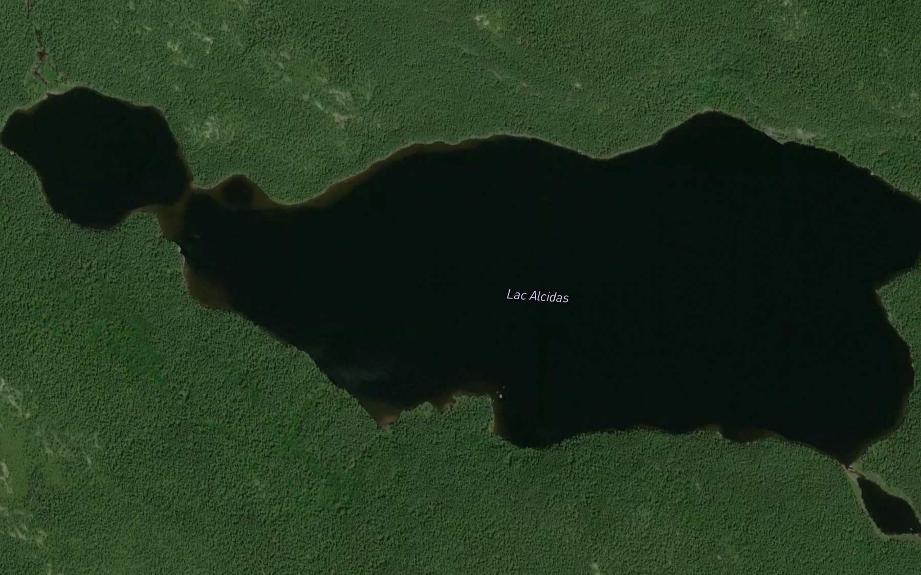 Satellite map of the Lac Alcidas