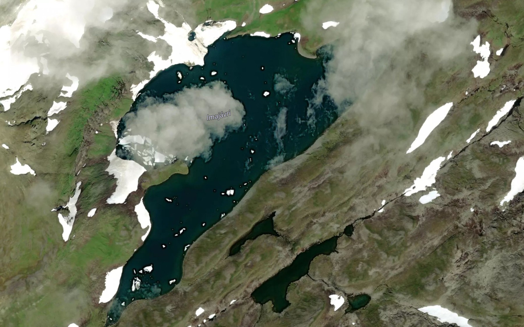 Satellite map of the Imajavri