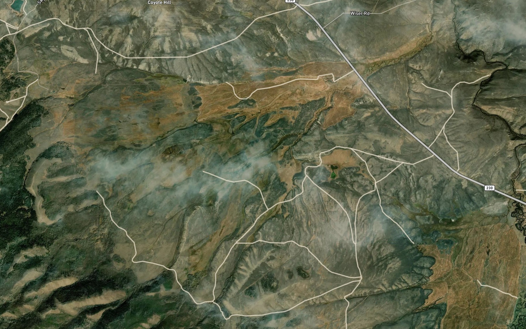 Satellite map of the South Trent Creek