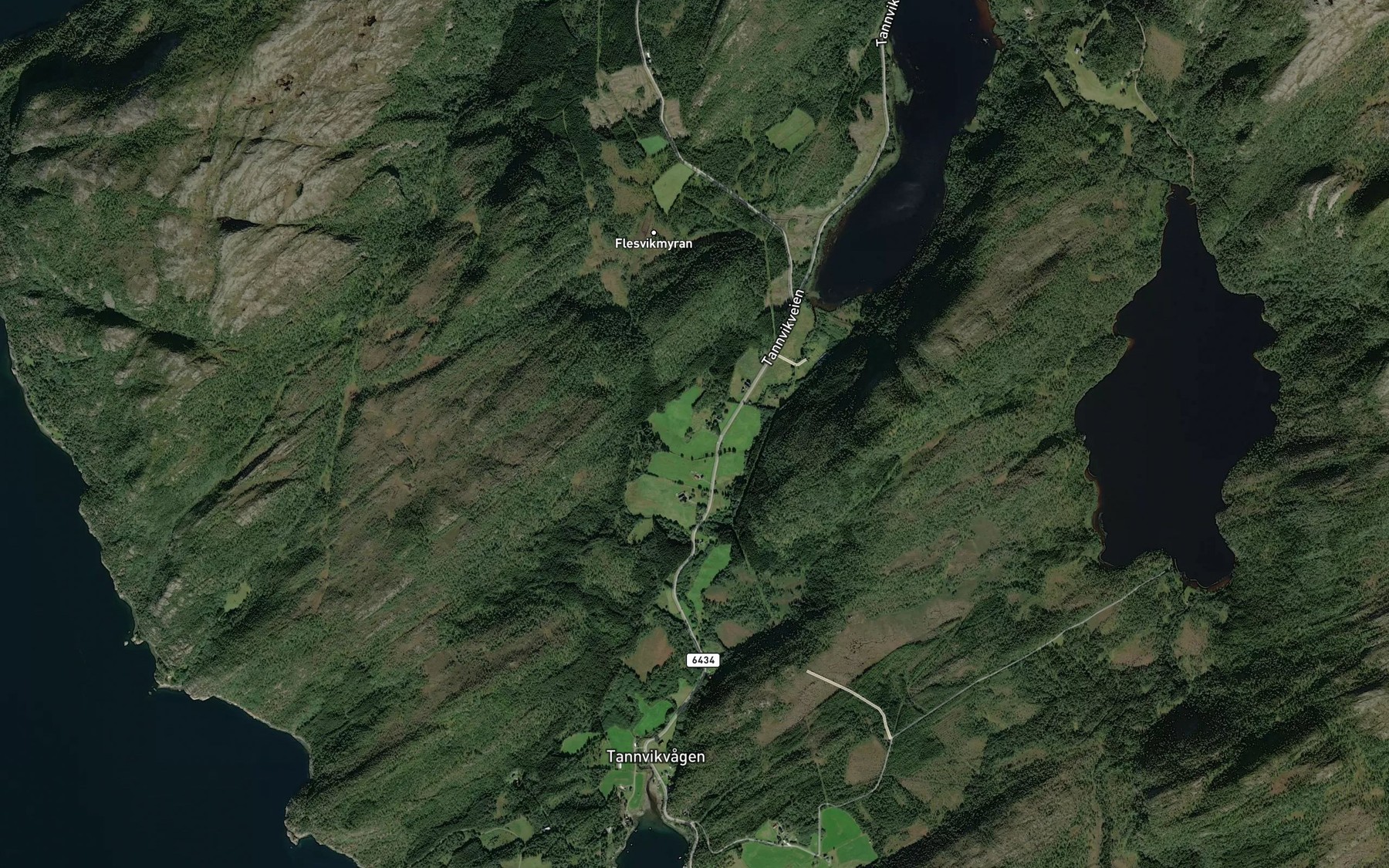 Satellite map of the Brekkskardbekken