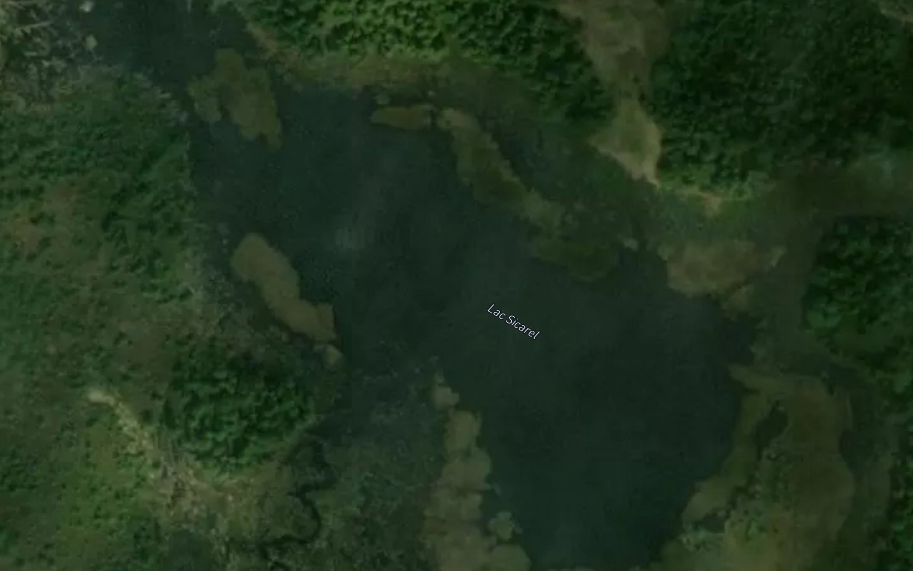 Satellite map of the Lac Sicarel