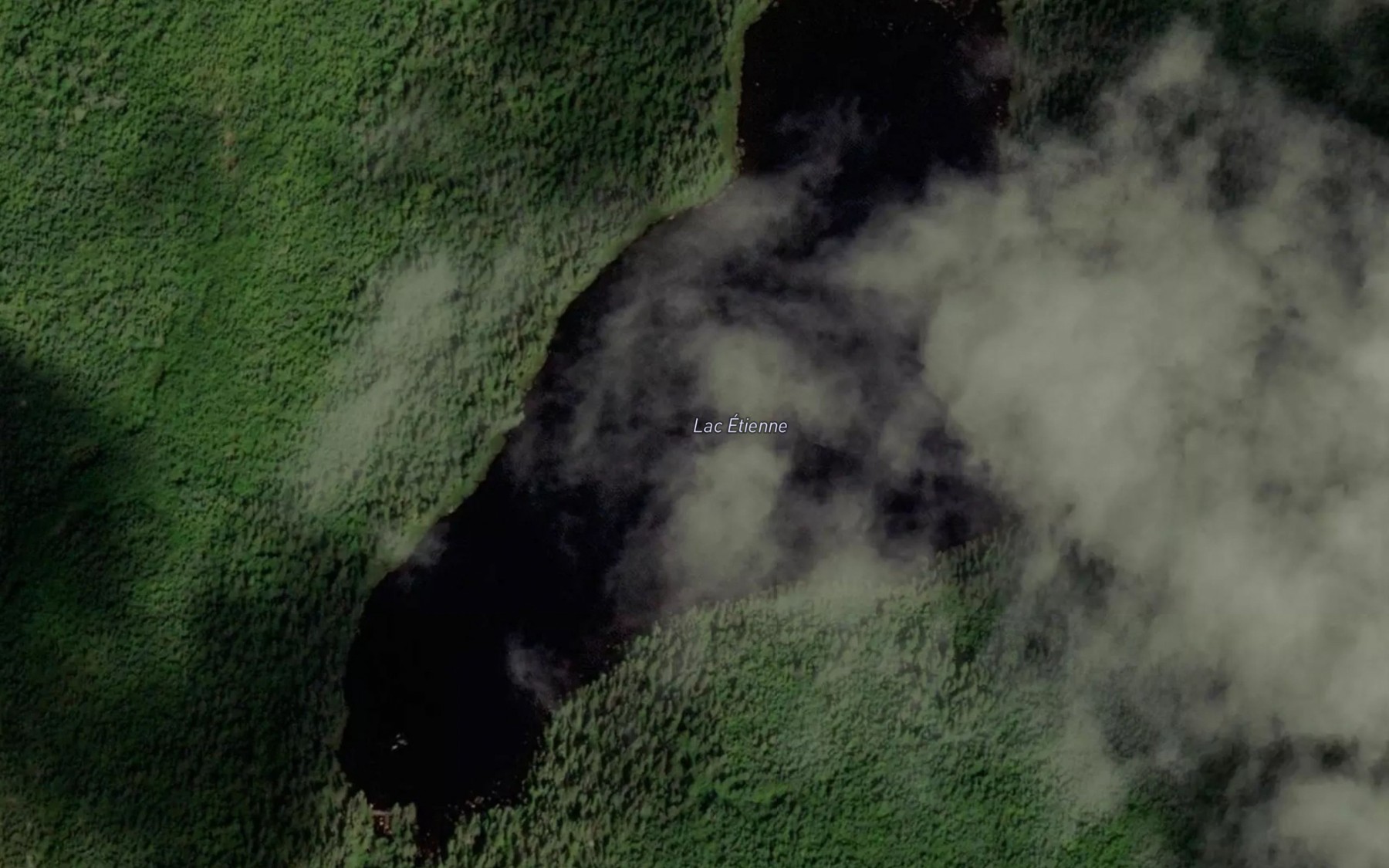 Satellite map of the Lac Etienne
