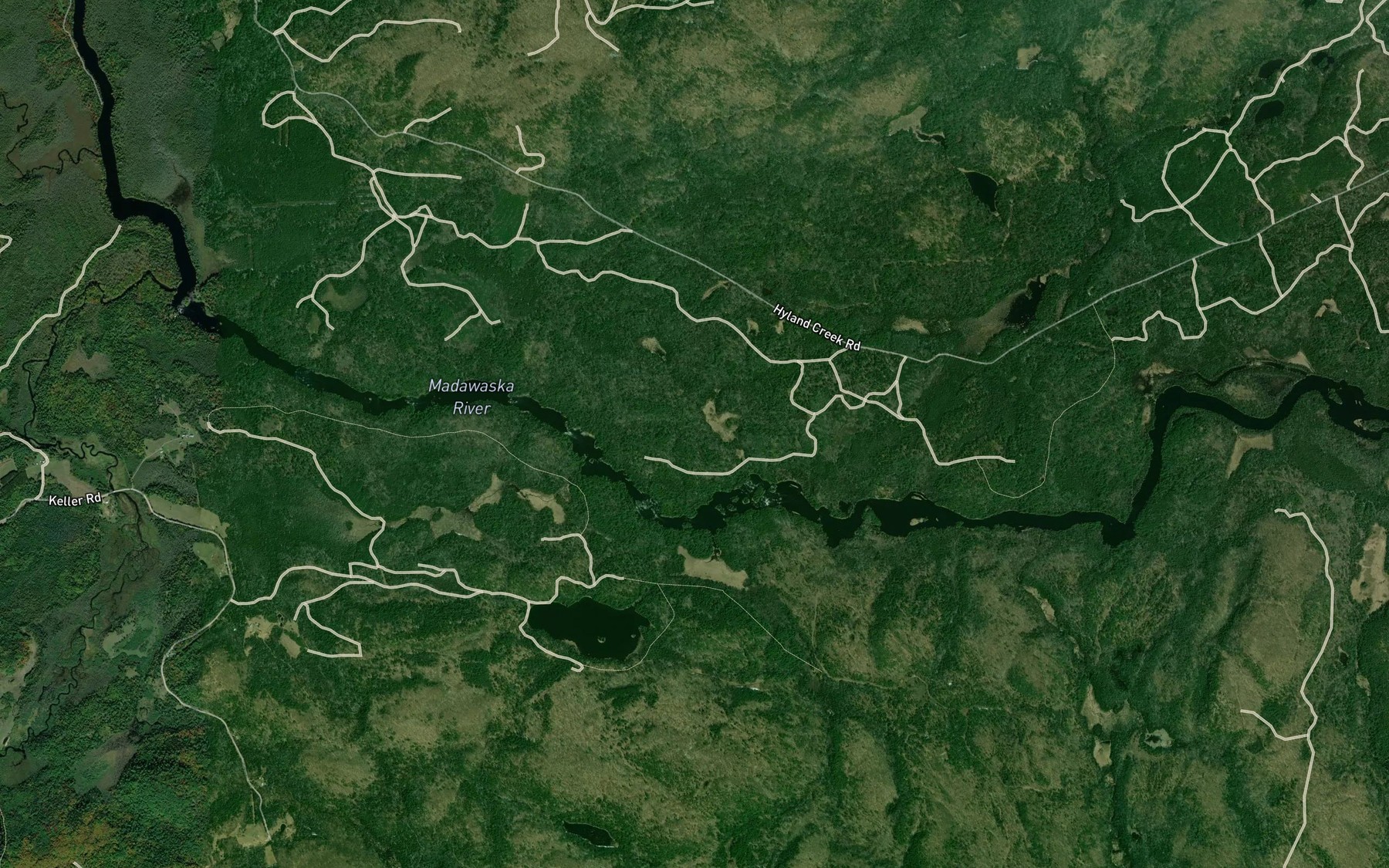Satellite map of the Snake Rapids