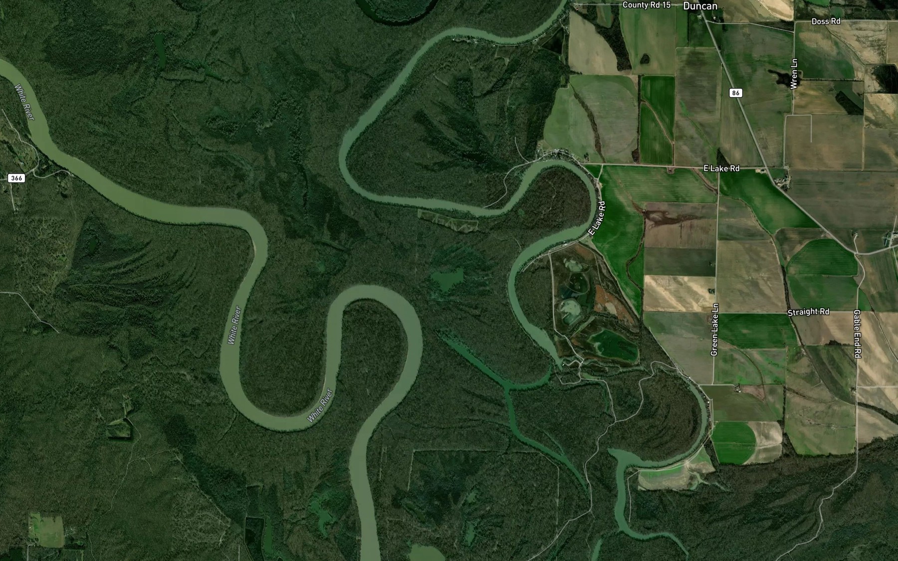 Satellite map of the Goose Pond