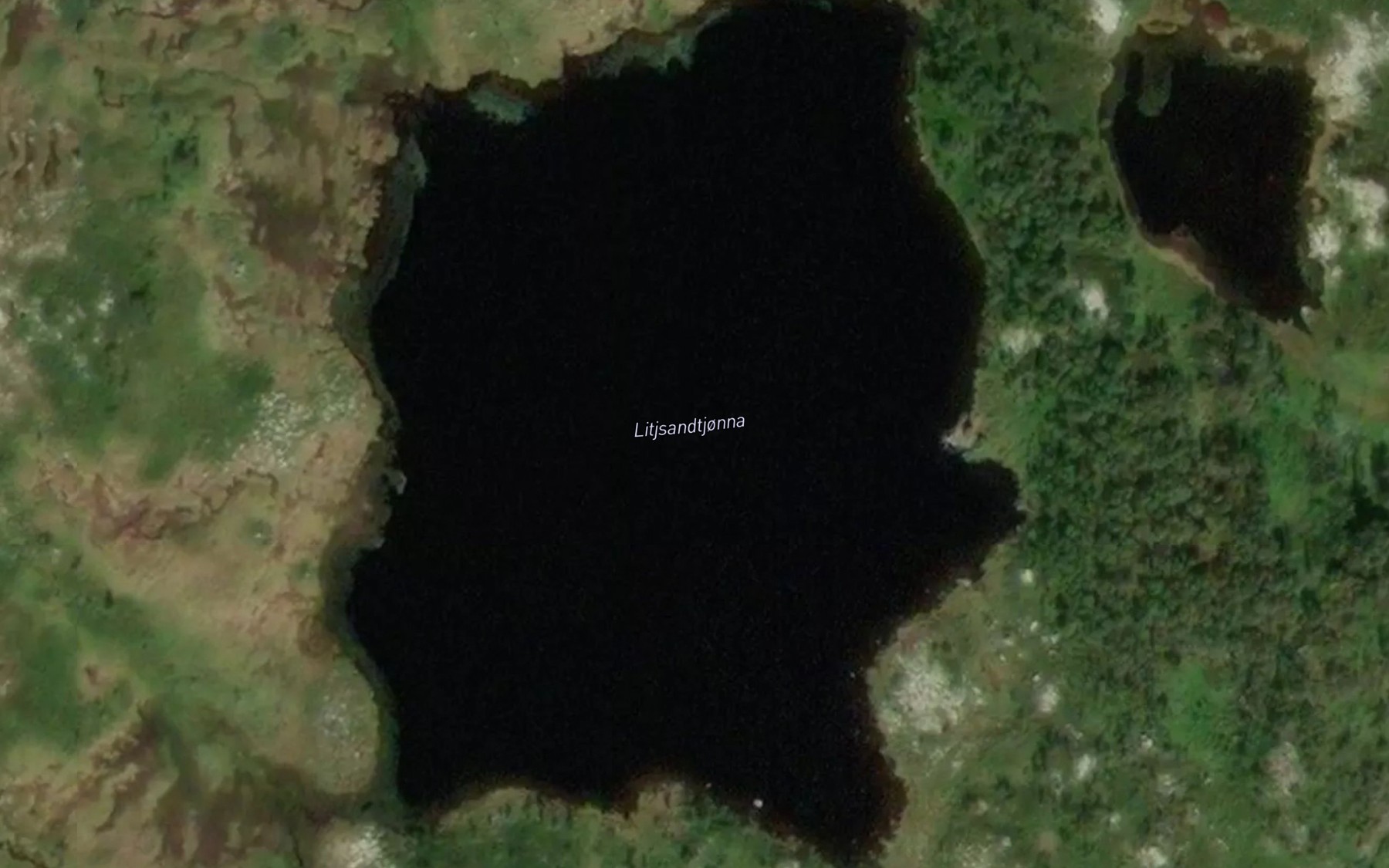 Satellite map of the Litlsandtjonna