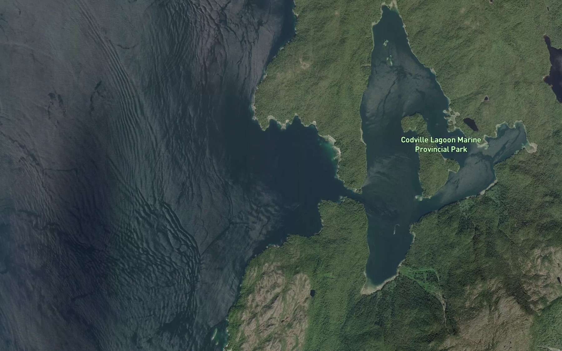 Satellite map of the Lagoon Bay