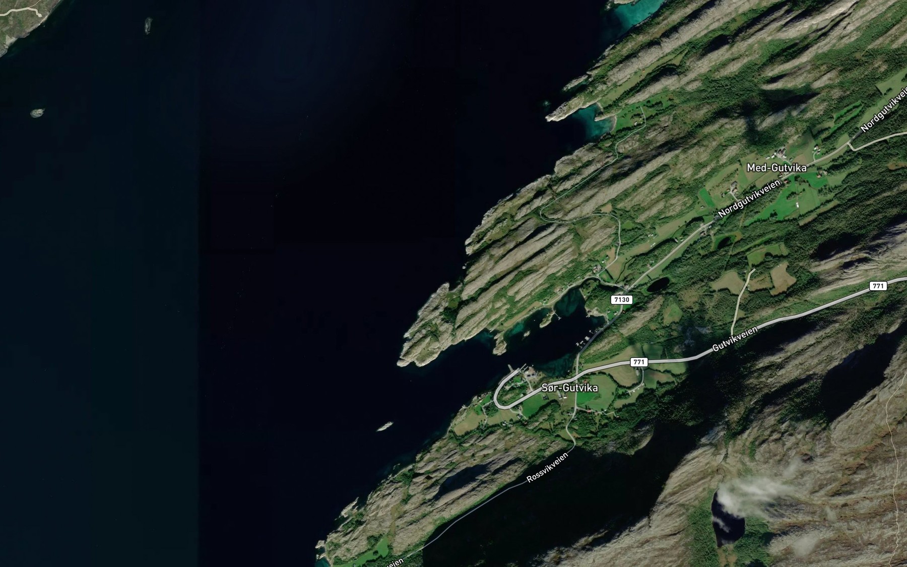 Satellite map of the Galtvika