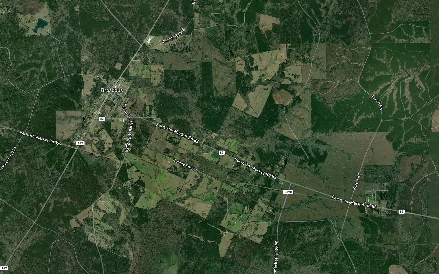 Satellite map of the Herd Pen Creek
