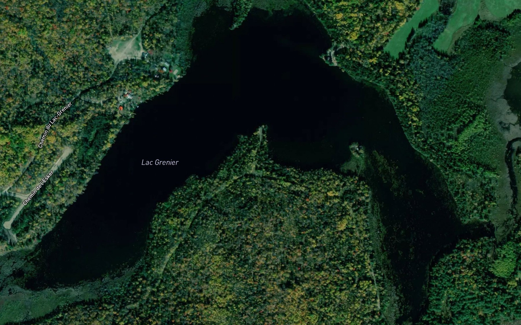 Satellite map of the Lac Grenier