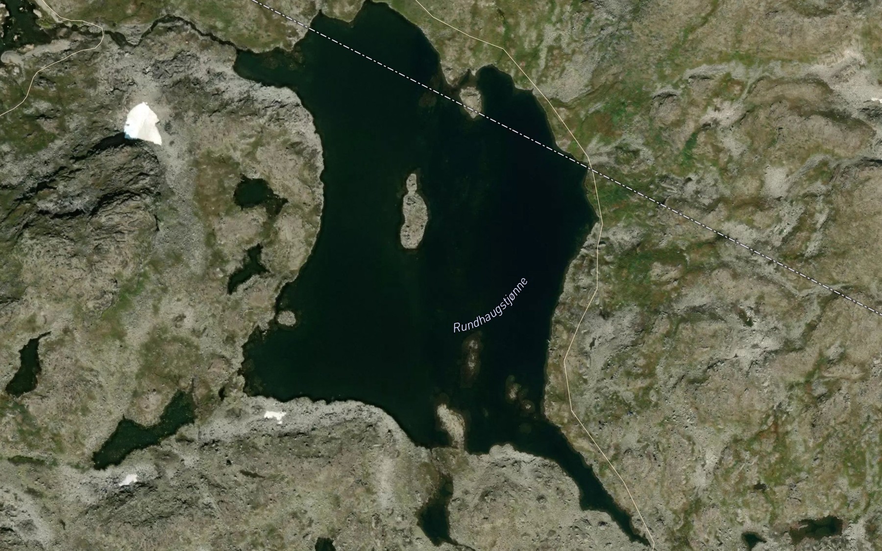 Satellite map of the Rundhaugstjorni