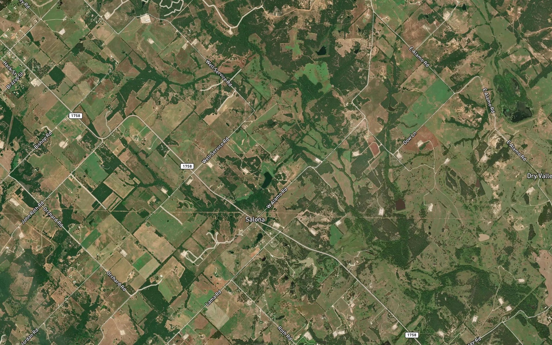 Satellite map of the Soil Conservation Service Site 1e Reservoir