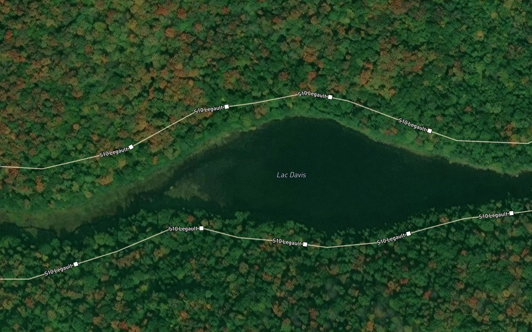 Satellite map of the Lac Davis