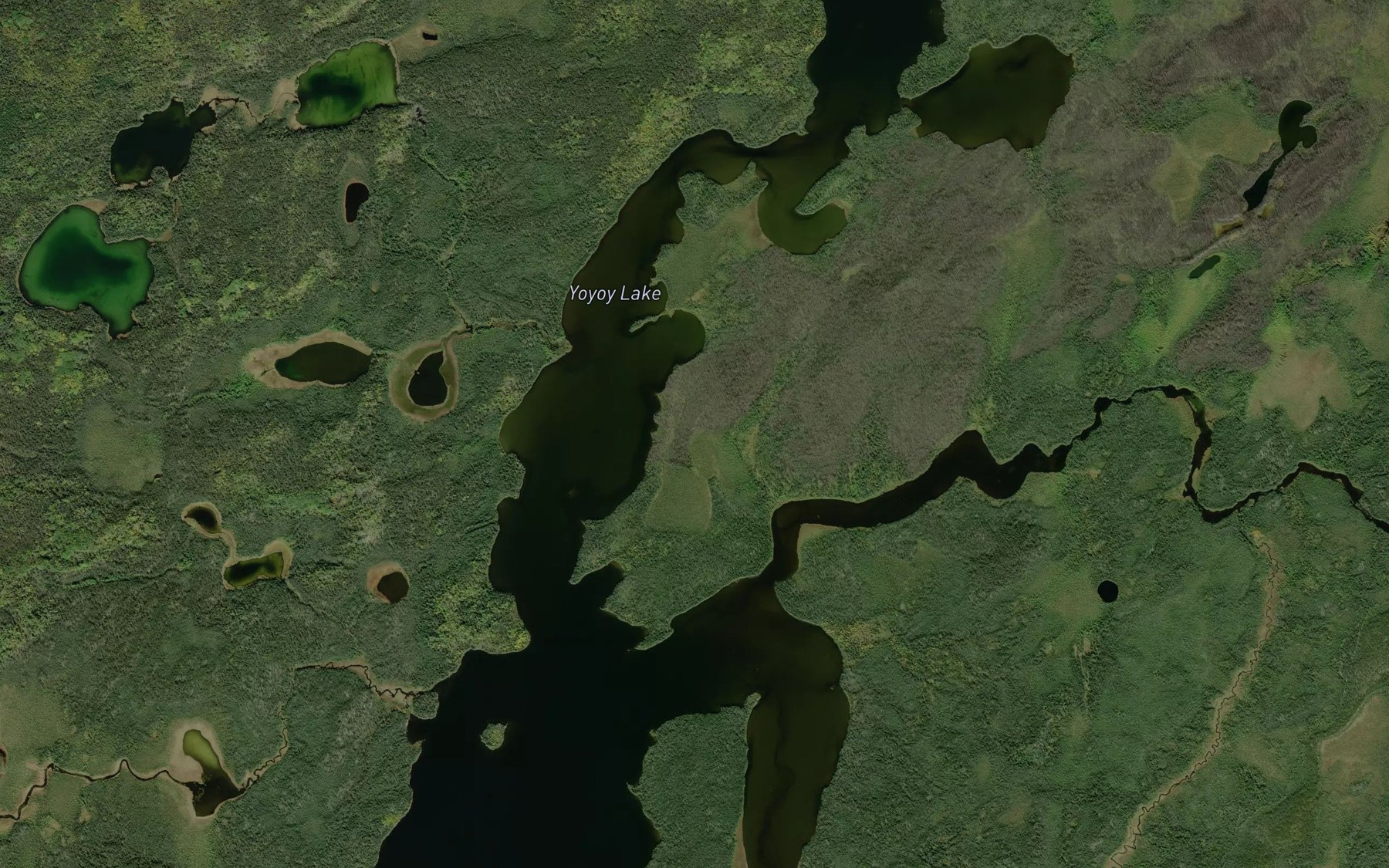 Satellite map of the Yoyoy Lake