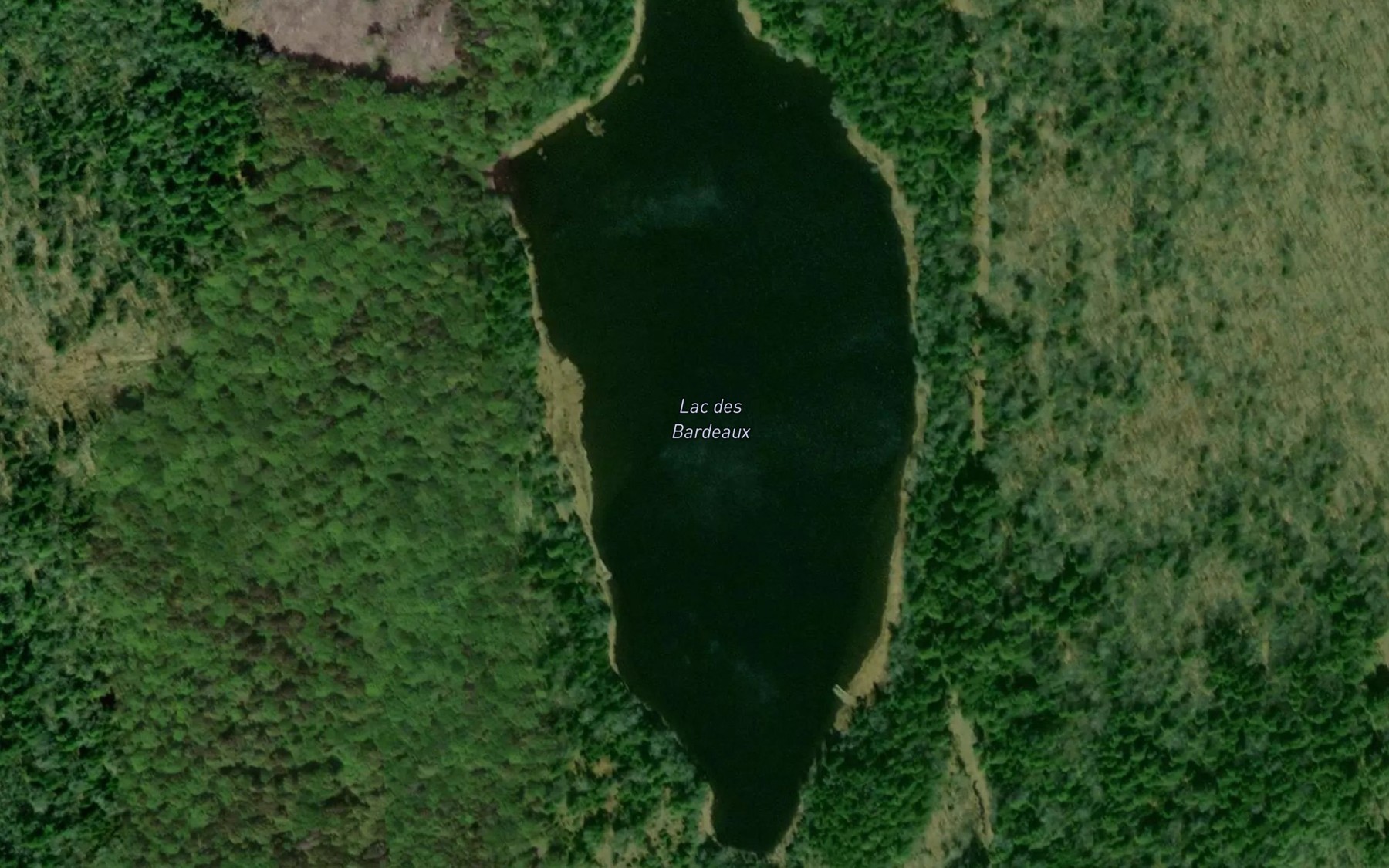Satellite map of the Lac des Bardeaux