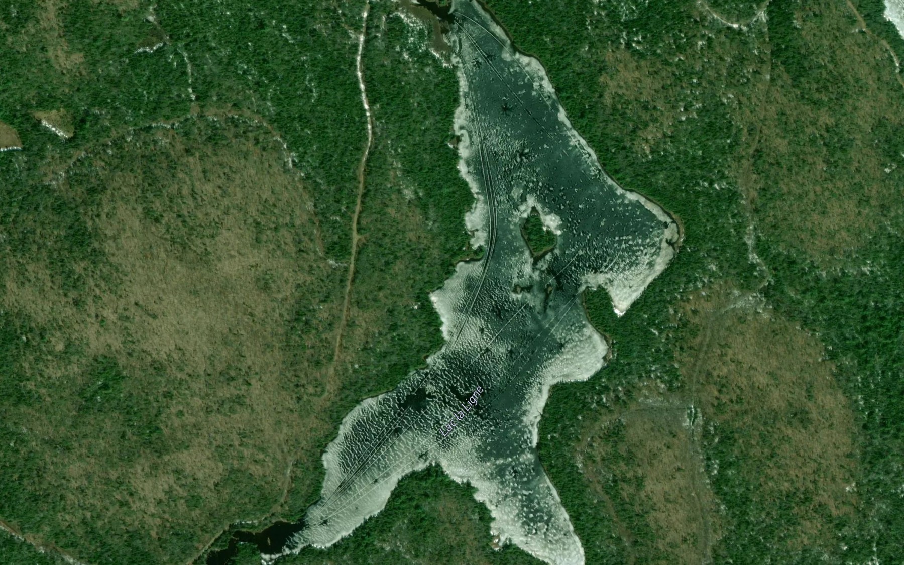 Satellite map of the Lac la Ligne