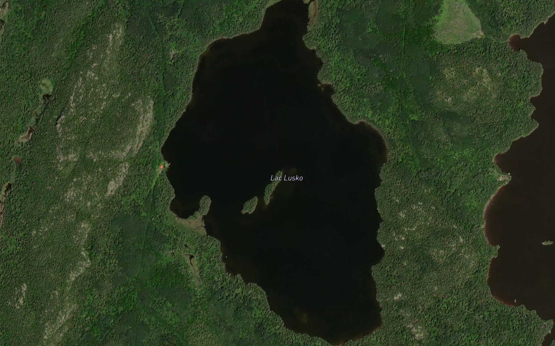 Satellite map of the Lac Lusko