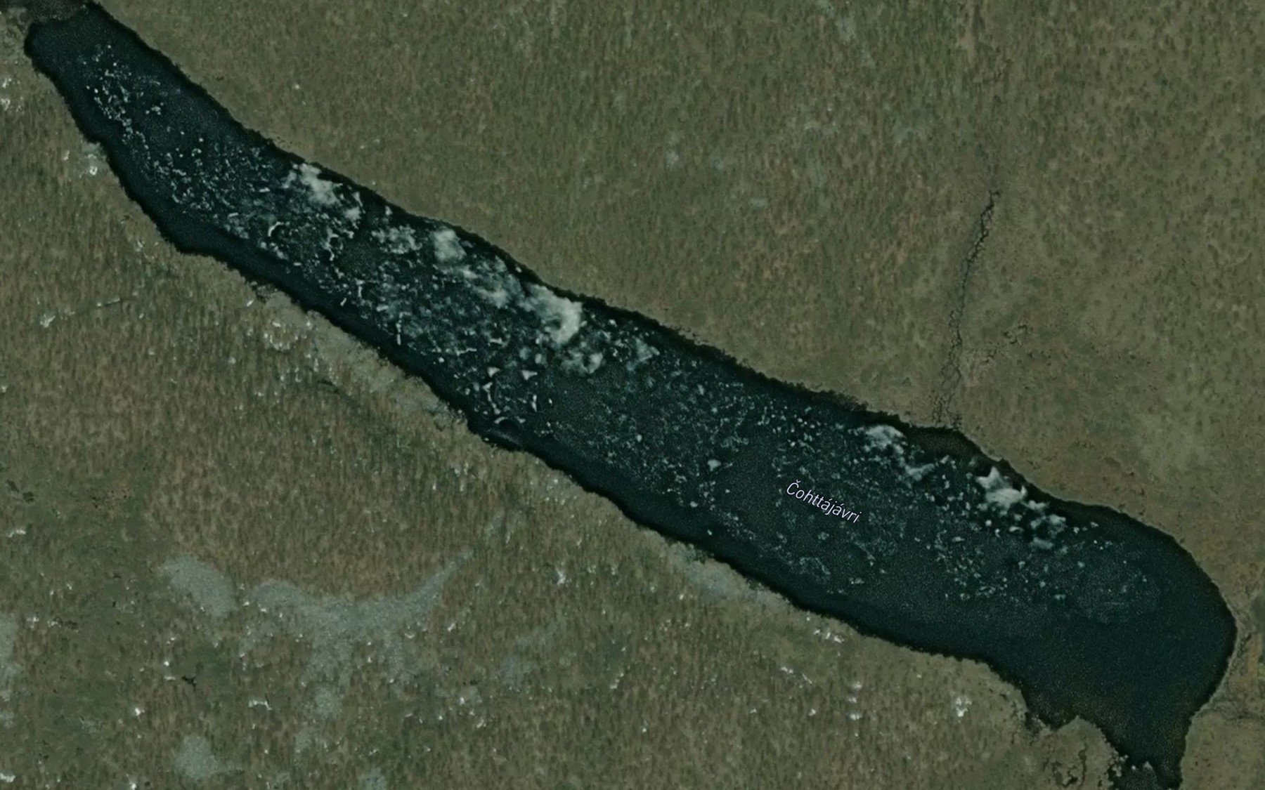 Satellite map of the Cattajavri