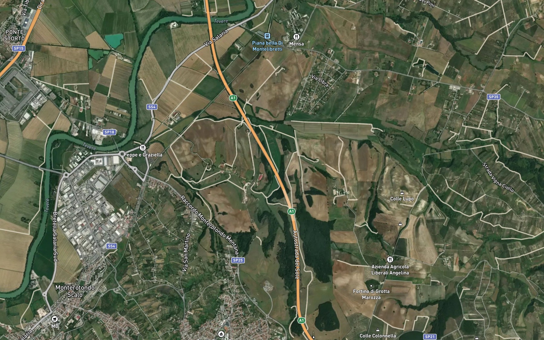 Satellite map of the Fosso Buffala