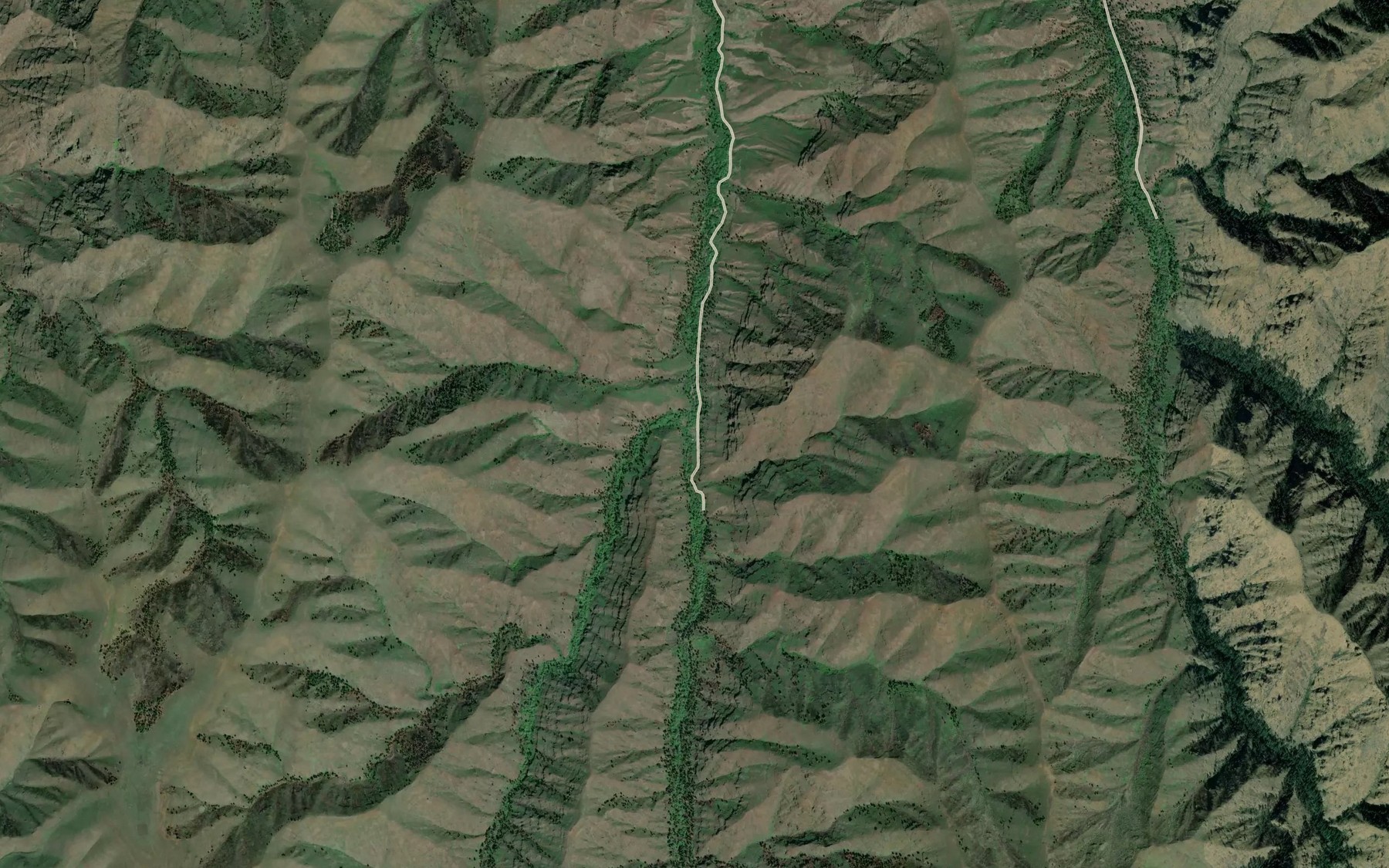 Satellite map of the Pumpkin Creek