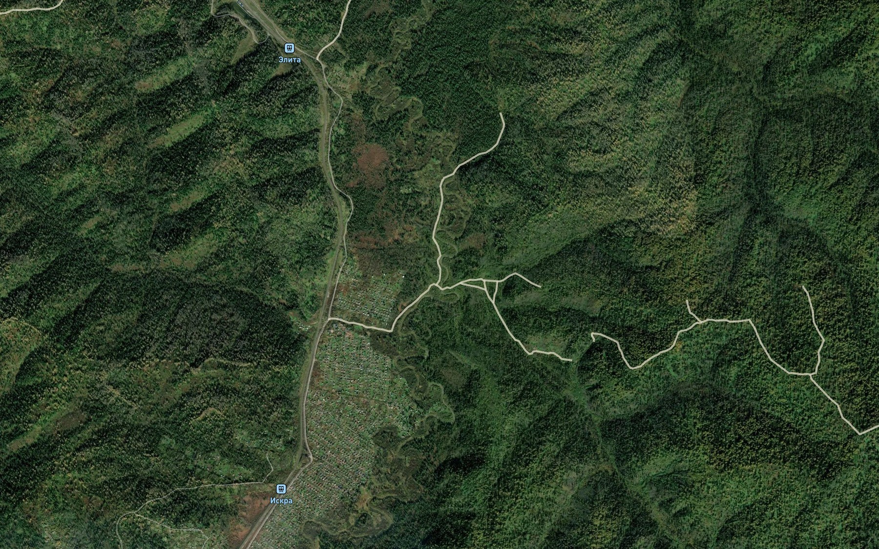 Satellite map of the Malaya Siyenka