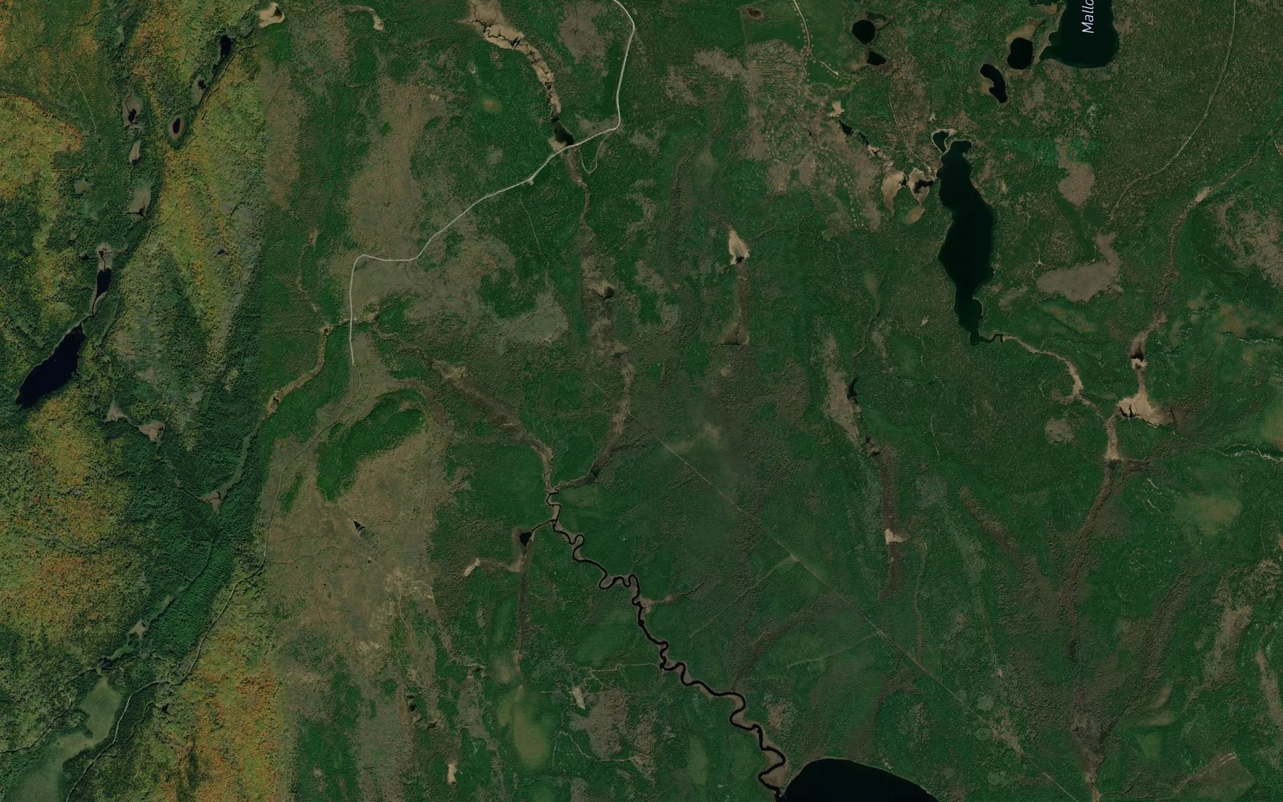 Satellite map of the McVittie Creek