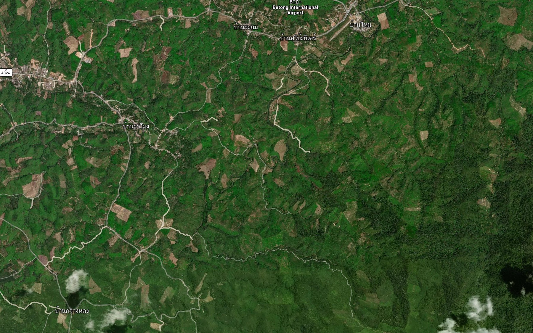 Satellite map of the Khlong Cha Ro Sata