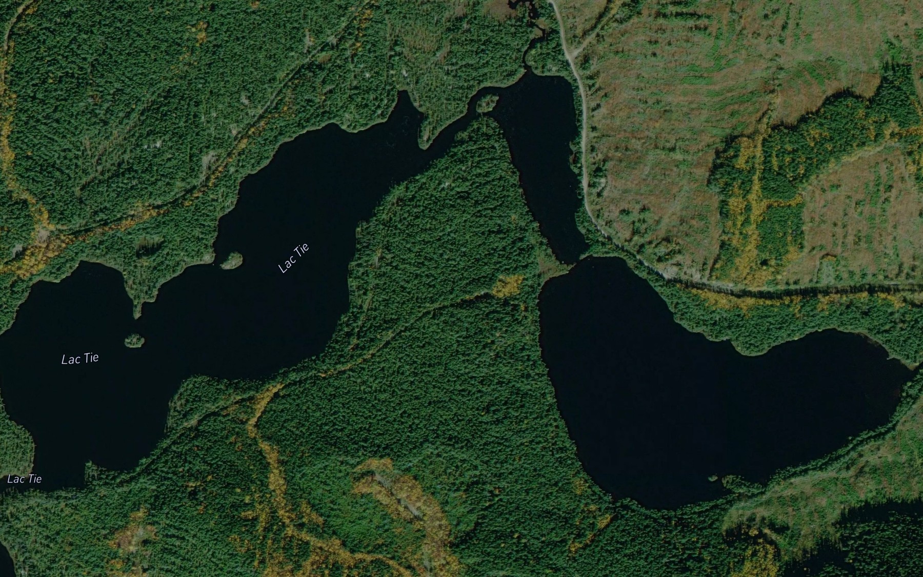 Satellite map of the Lac Tie