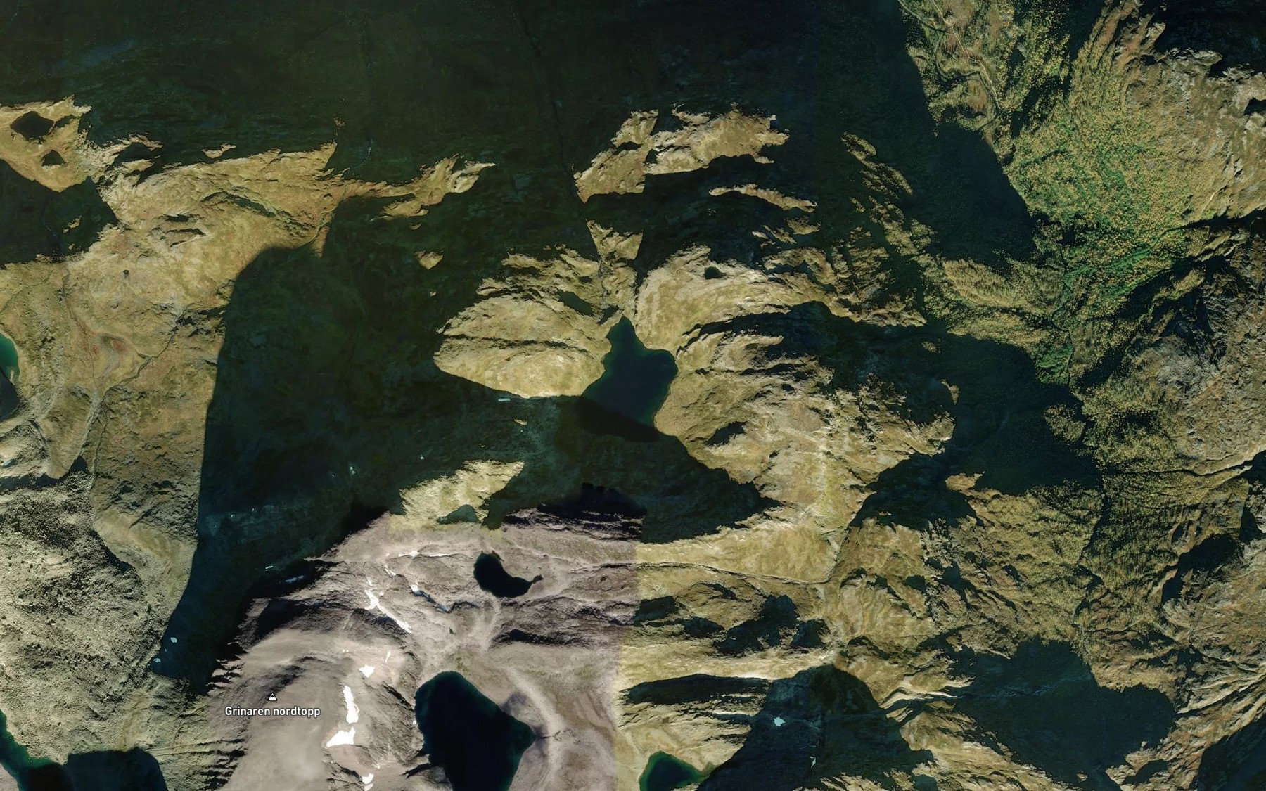 Satellite map of the Grinarvatnet