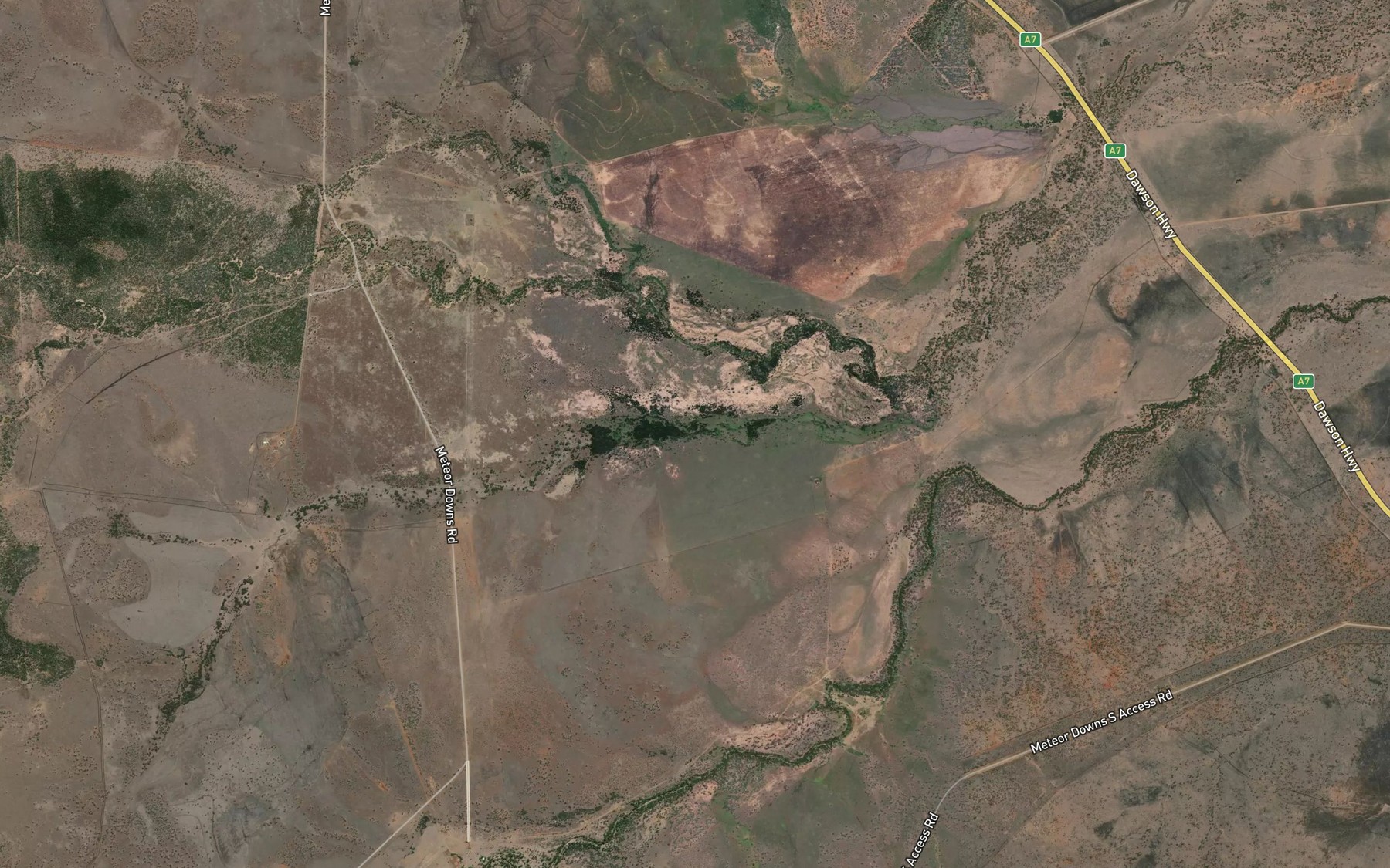 Satellite map of the Shannons Gully