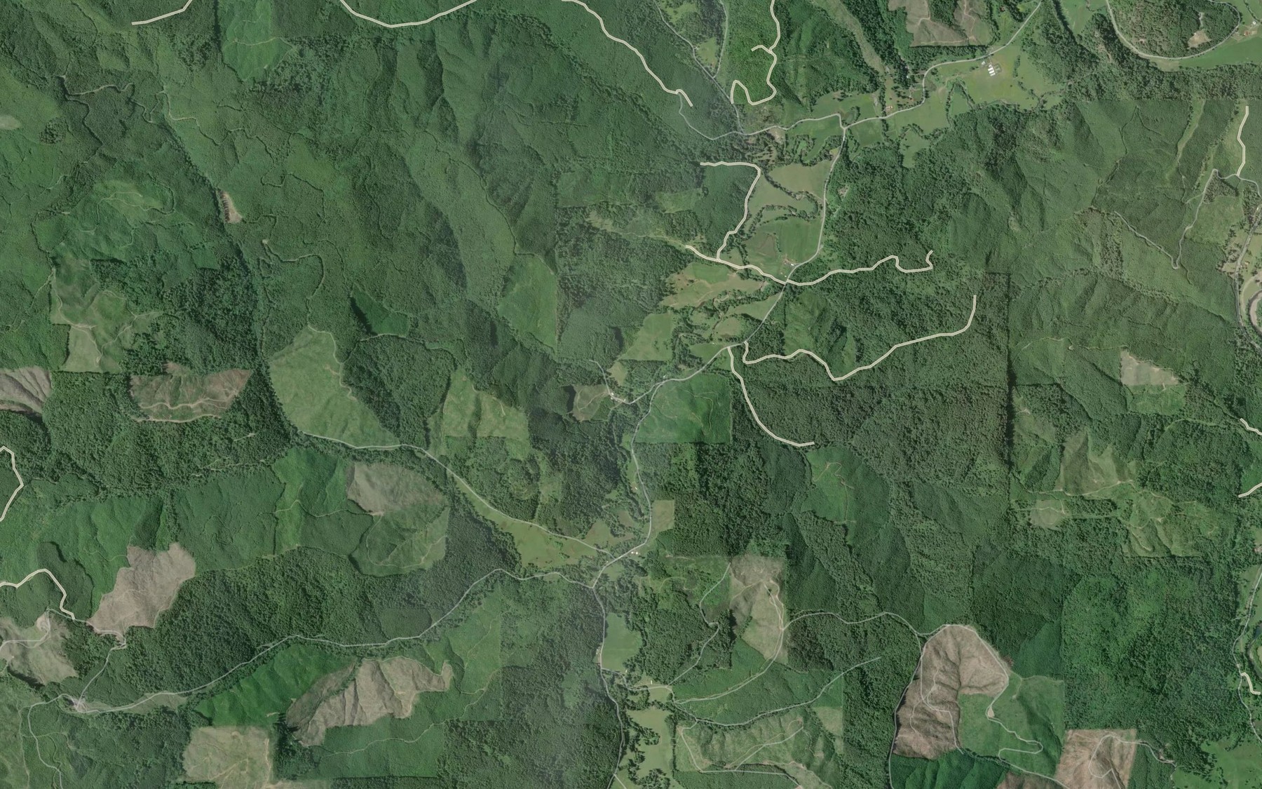 Satellite map of the Wolf Creek