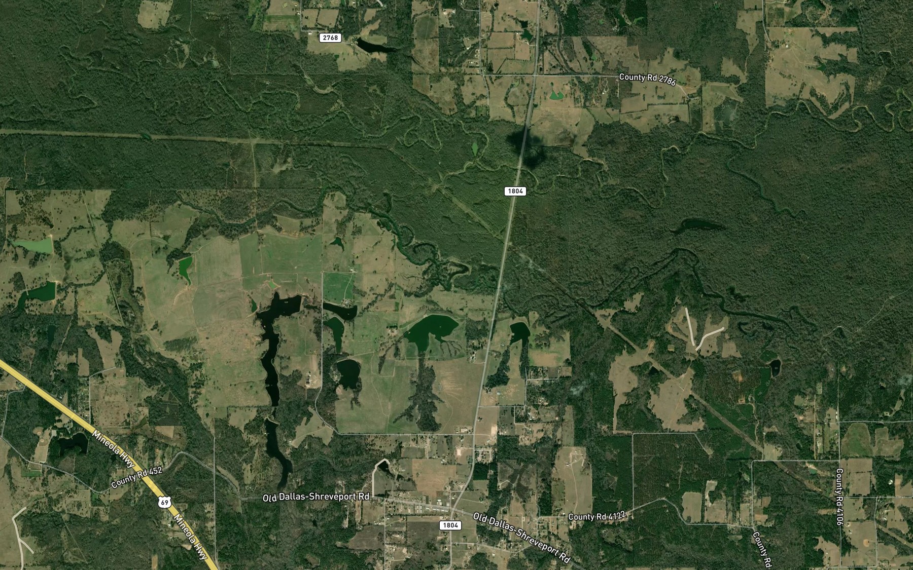 Satellite map of the Macs Creek