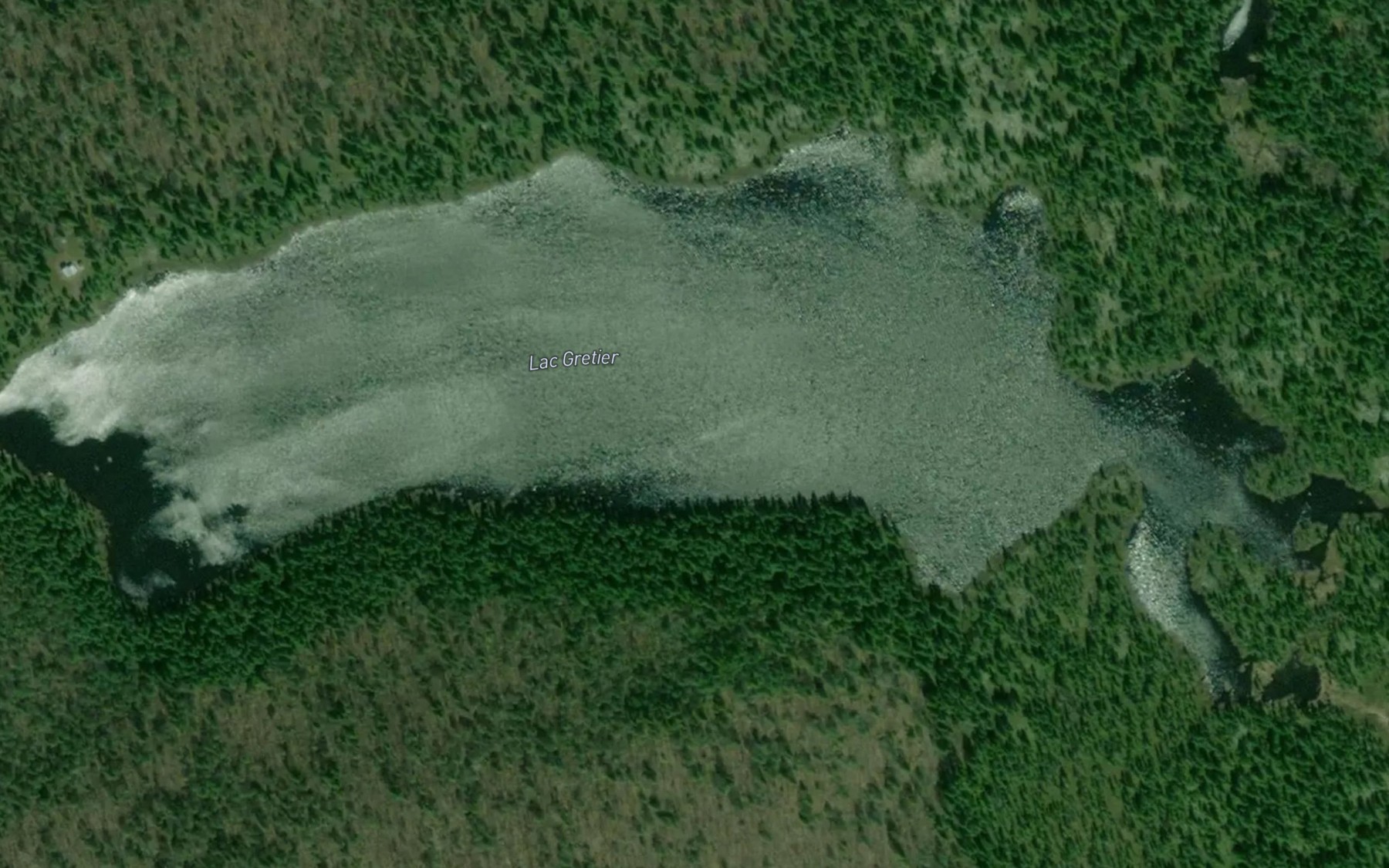 Satellite map of the Lac Gretier